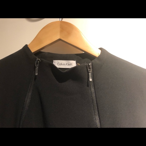 Calvin Klein 2 Zipper Black Dress. NWT. Size 8 - Picture 5 of 6